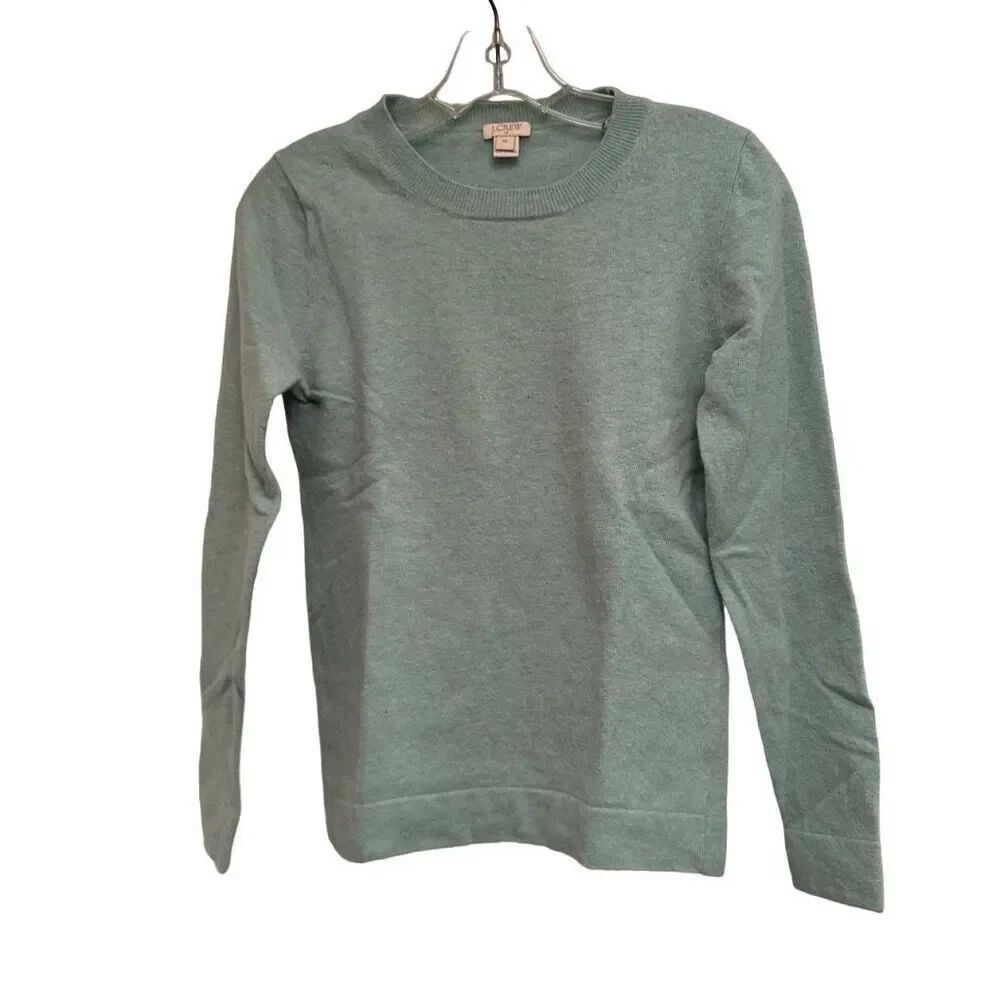 J. Crew mint green crew neck sweater- size xs